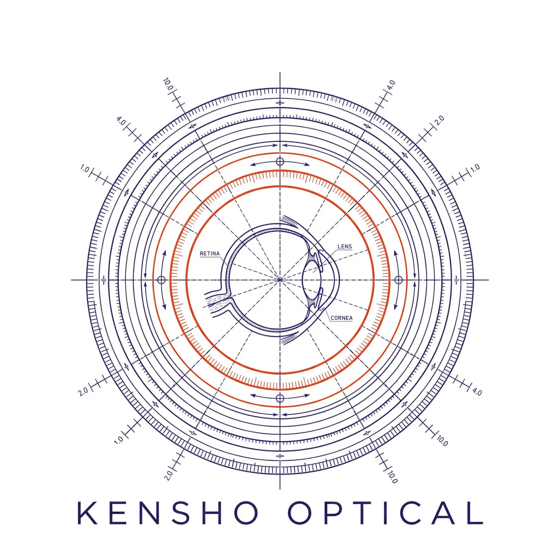 Kensho Optical — logo by Luca