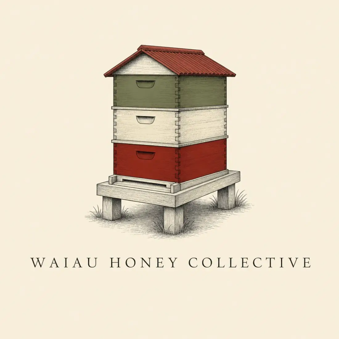 Waiau Honey Collective — logo by Luca